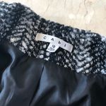 CAbi Black/White Wool Tweed Jacket Sz 12 Zippers Photo 1