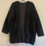 Lululemon Collarless Textured Fleece Full Zip Teddy Jacket in Black Photo 6