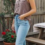 American Eagle  Outfitters Brown Plaid Button-Up Shirt Photo 0