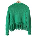 The Wolf Gang Verde Fringe Knit Heavyweight Sweater in Emerald Size XS/S Green Photo 3