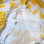 Cato Sleeveless Blouse Womens XL White Yellow Floral Ruffle Sleeve Top Chic Photo 11