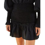 Farm Rio Black Heart Neckline Smocked Detail Mini Dress Size S NWT Photo 3