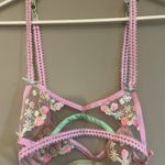 For Love & Lemons Victoria's Secret Lace Strawberry Garter Belt Pink Floral XS Photo 7