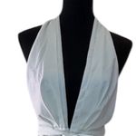 Elegant White Halter Jumpsuit Size M Photo 3