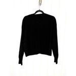 AQUA Cashmere Black V Neck Button Up Cropped Cardigan Sweater Womens Size L Size L Photo 6