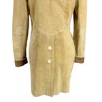 Vintage Lew Margam Collection Suede Mid Length Leather Jacket Size 8 Tan Photo 7
