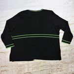 Exclusively Misook Cardigan Womens Plus 3X Black Lime Green Trim Open Front VTG Photo 13