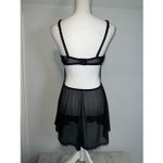 Women’s Black Lace Chemise Slip Dress Babydoll Medium Photo 4