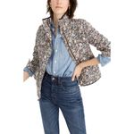 J.Crew NWT Quilted Downtown Field Jacket in Liberty White Garden Print S Photo 7