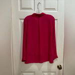 Chico's Chico’s Long Sleeve Button Up Chiffon Hot Pink Office Size 0 US 4/6 Small Photo 1