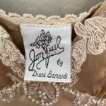 VTG Jonquil by Diane Samandi Womens Size Medium Silk Lace Tank Top Cami Lingerie Tan Photo 2