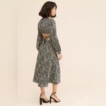 ASTR the Label Tie-Back Cut-Out Black and White Daisy Midi Dress Photo 1