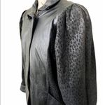 wilson's leather Y2k VTG  mid length leather jacket biker moto grunge vampy goth S Photo 9