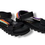 Sandro  lug sole Black Sandals with Multicolor‎ Accents 36 Photo 0