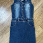 Pepe Jeans denim mini jean dress sleeveless button up mini dress women’s size S Photo 5