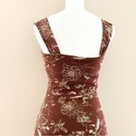SheIn Brown & Cream Floral Sleeveless Bodycon Dress Photo 5