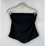 Free People Intimately Bandana Cropped Top Women Small Black Preppy Western Photo 0