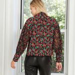 Who What Wear  Multi Animal Blouse Medium NWT Photo 1