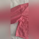 No Comment Signature Denim Cropped DENIM OVERSHIRT Pink Cotton Snap-Button L Photo 7