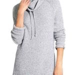 Athleta Sweater Size XS Borealis Cowl Neck Chunky Wool Knit Side Zips Gray Photo 1