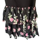 Love Shack Fancy  Sanam Mini Dress‎ Painted Mime Black Floral Size 8 NWT Photo 7