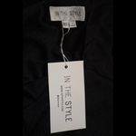 ASOS In The Style Black Sequin High Neck Long Sleeve Ruched Dress Size: 18 NWT Photo 6