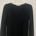 NA-KD  Women's Long Sleeve Side Slit Black Maxi Dress Size Large Photo 3