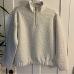 The American Outdoorsman for Women Textured Quarter Zip Pullover Top White Size M Photo 0