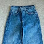ZARA high rise button front straight leg blue jeans in size 2 Photo 1