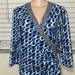 J. McLaughlin  Blythe Dress Faux Wrap In Catalina Cloth Size S (like new) blue Photo 1
