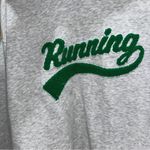H&M running terry oversized sweatshirt patch hoodie track & field race heather Photo 2