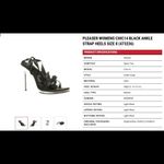 NWB Pleaser Black 8M Chic 14 Ankle Strap High Heel Size 8 Photo 7