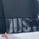 Nike  Dri-Fit Boxy Sweater Black JUST DO IT Ribbed Sweatshirt Size XL EUC #3530 Photo 3