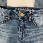American Eagle  Outfitters Hi-Rise Jegging Super Stretch Ripped Blue Jeans Size 4 Photo 6
