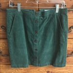 J.Crew Factory Forest Green Corduroy Mini Skirt size 6 Photo 1