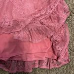 WAYF  x De De & Emily BFF One Shoulder Mauve Pink Lace Mini Dress Photo 6