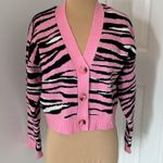 Grey Lab Animal Print Cardigan Pink/Black Photo 2