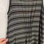 KAVU Women M Black Blue Stripe Leonora Dress Tank Sleeveless Pocket Rayon Photo 7