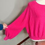 Free People  Found My Friend Boucle Pullover Sweater Rock Candy Hot Pink Small S Photo 4