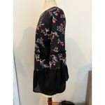 Lysse Floral 3/4 Bell Sleeve Semi Sheer Blouse Small Photo 2