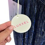 Lulus NWT Stunner Shiny Metallic Backless Maxi Dress Blue Prom Homecoming Size S Photo 8