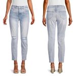 Driftwood Gizelle High Rise Embroidered Dizzy Daisy Distressed Light Wash Jeans Photo 8