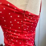 ZARA NEW Satin Star Print Effect Red Adjustable Bodysuit Top Womens Size L Photo 4