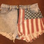 High Waisted American Flag Shorts Multiple Size 2 Photo 0