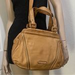 Cole Haan Vintage Camel Tan Leather Triple Compartment Satchel Crossbody Bag Photo 0