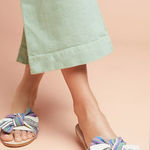 Anthropologie  Striped + Knotted Sandals Size 9M Photo 0