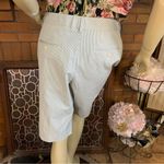 EXPRESS DESIGN STUDIO "EDITOR" TAN AND CREAM PIN STRIPE WALKING SHORTS (10) Photo 2