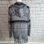 American Eagle Women’s Cozy Hooded Fringed Boho Cardigan Sweater Size Medium Photo 3