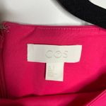 COS  Hot Pink Cotton Shift Dress with Side Slits Modern Minimalist size US 2‎ Photo 2