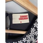 Anthropologie‎ Samant Chauhan Floral Embroidered Tiered Maxi Dress Women's 0 (S) Black Photo 3